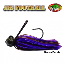 AGR BAITS JIG FOOTBALL 1/2oz BROW PURPLE