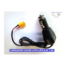 CARGADOR COCHE LITIO-LIPO 8,4V - 1,2Ah